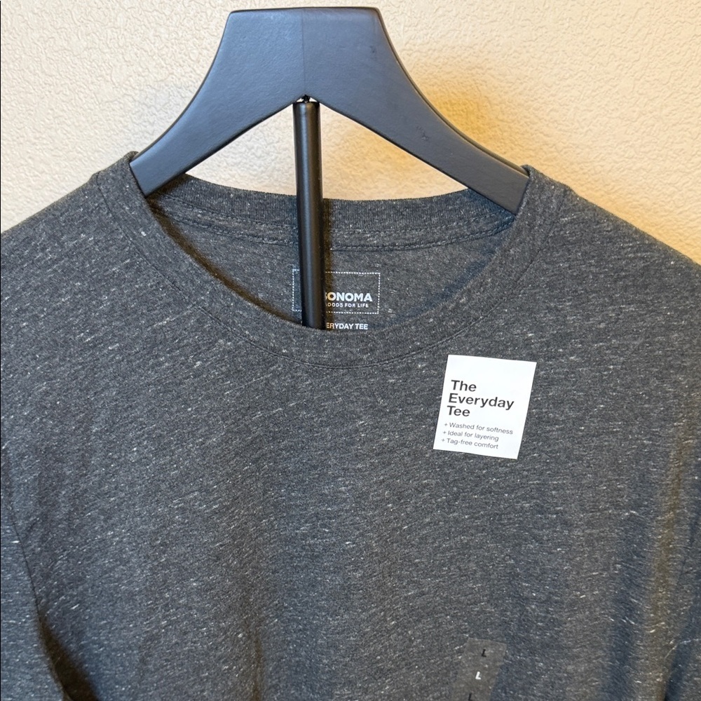 Men's Charcoal Long Sleeve Tee - Picture 2 of 7
